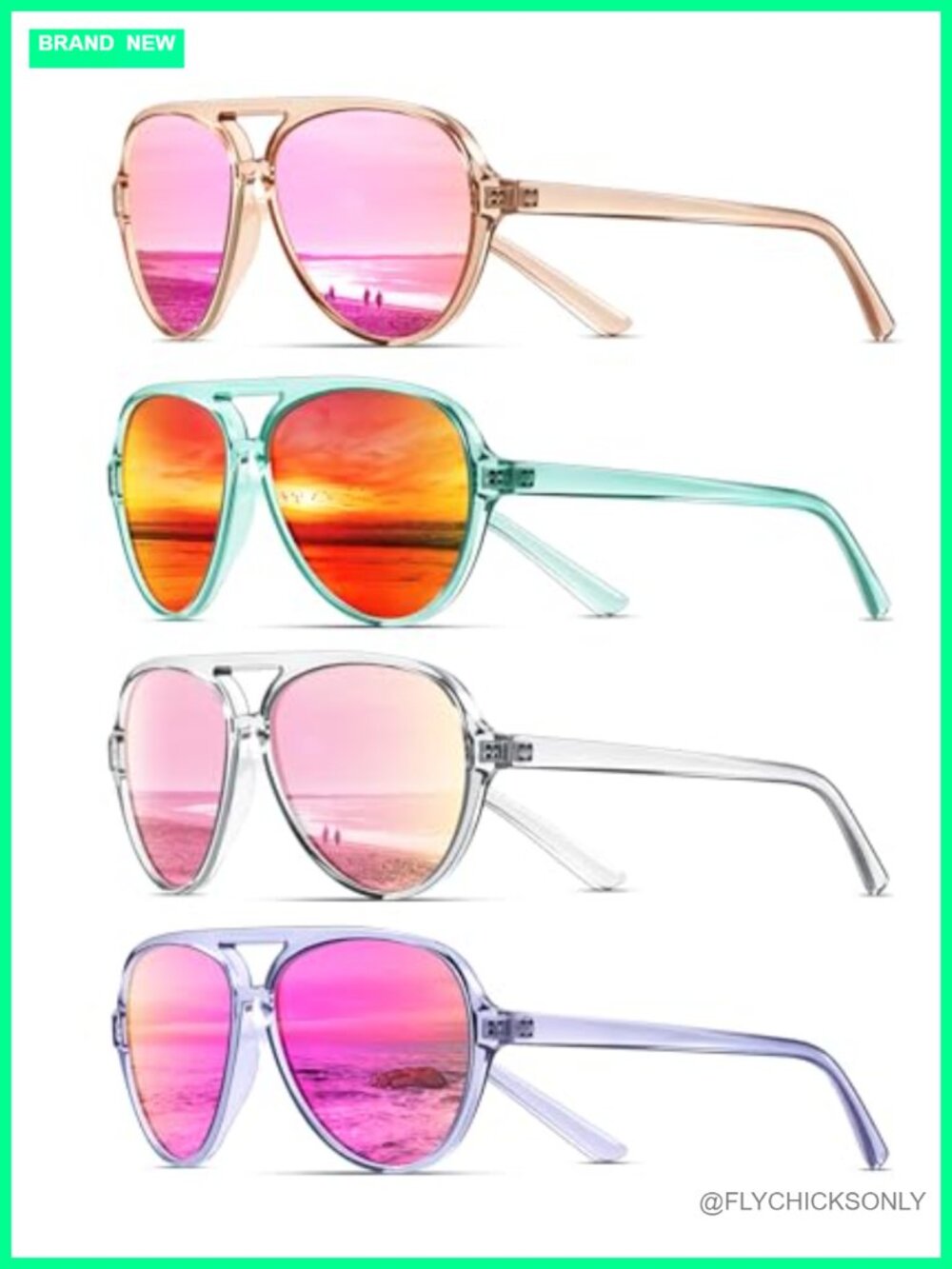 Polarized Aviator Sunglasses Sporty Running Tangle Free Vintage Shades